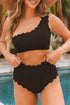 One-Shoulder Scalloped High-Waisted Bikini