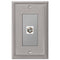 Metro Line Brushed Nickel Cast - 1 Cable Jack Wallplate