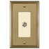 Metro Line Brushed Bronze Cast - 1 Cable Jack Wallplate