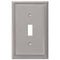 Metro Line Brushed Nickel Cast - 1 Toggle Wallplate