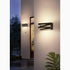 Aplique de pared LED de aluminio para exteriores e interiores, en blanco y negro, para jardín, villa y porche