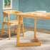 Mesa de comedor rectangular moderna de madera maciza Ezra para 6 personas
