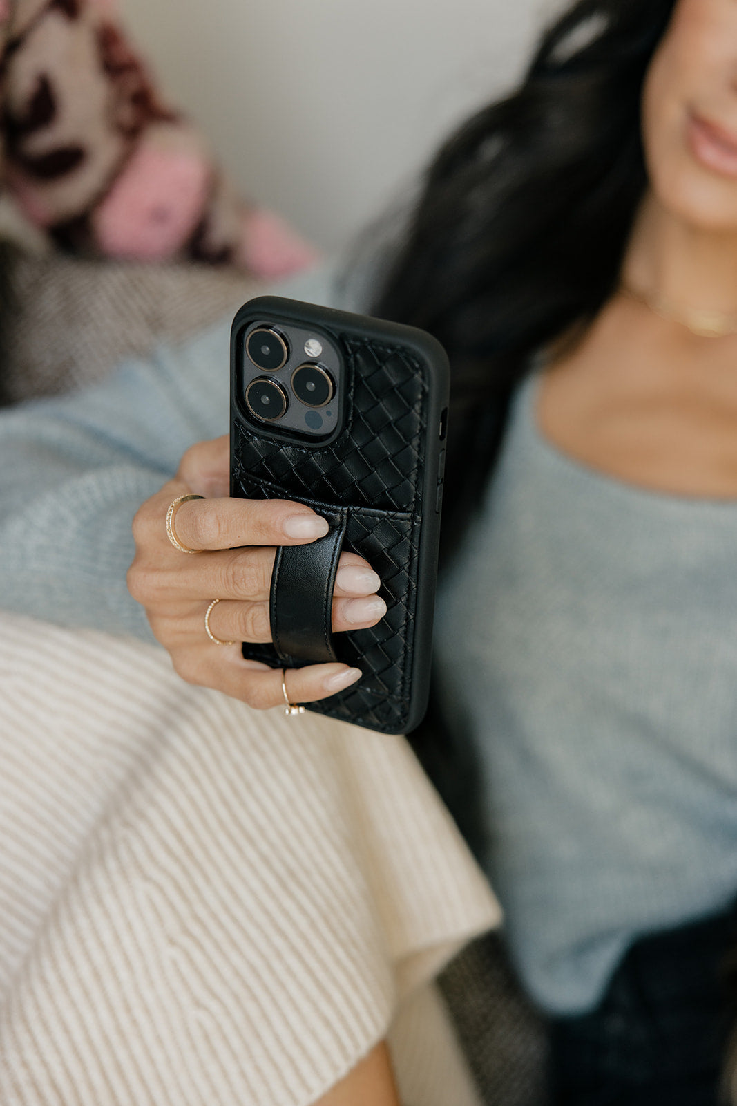 Black Weave Phone Case