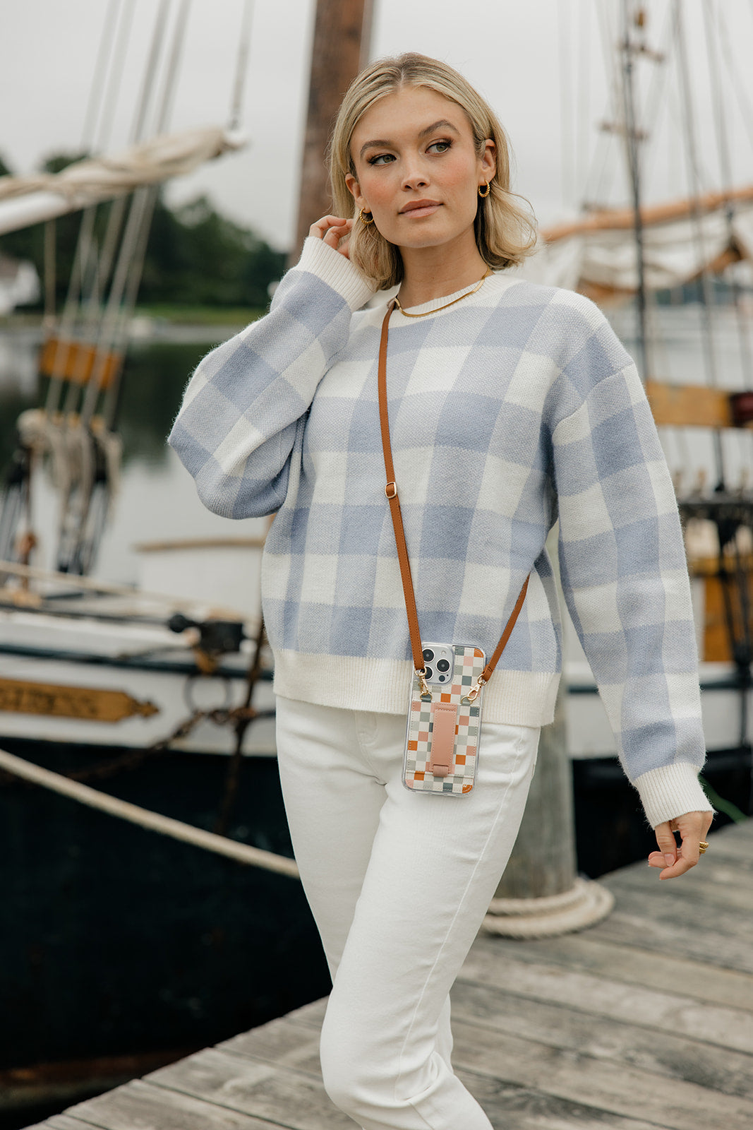 Coastal Check Purse Phone Case