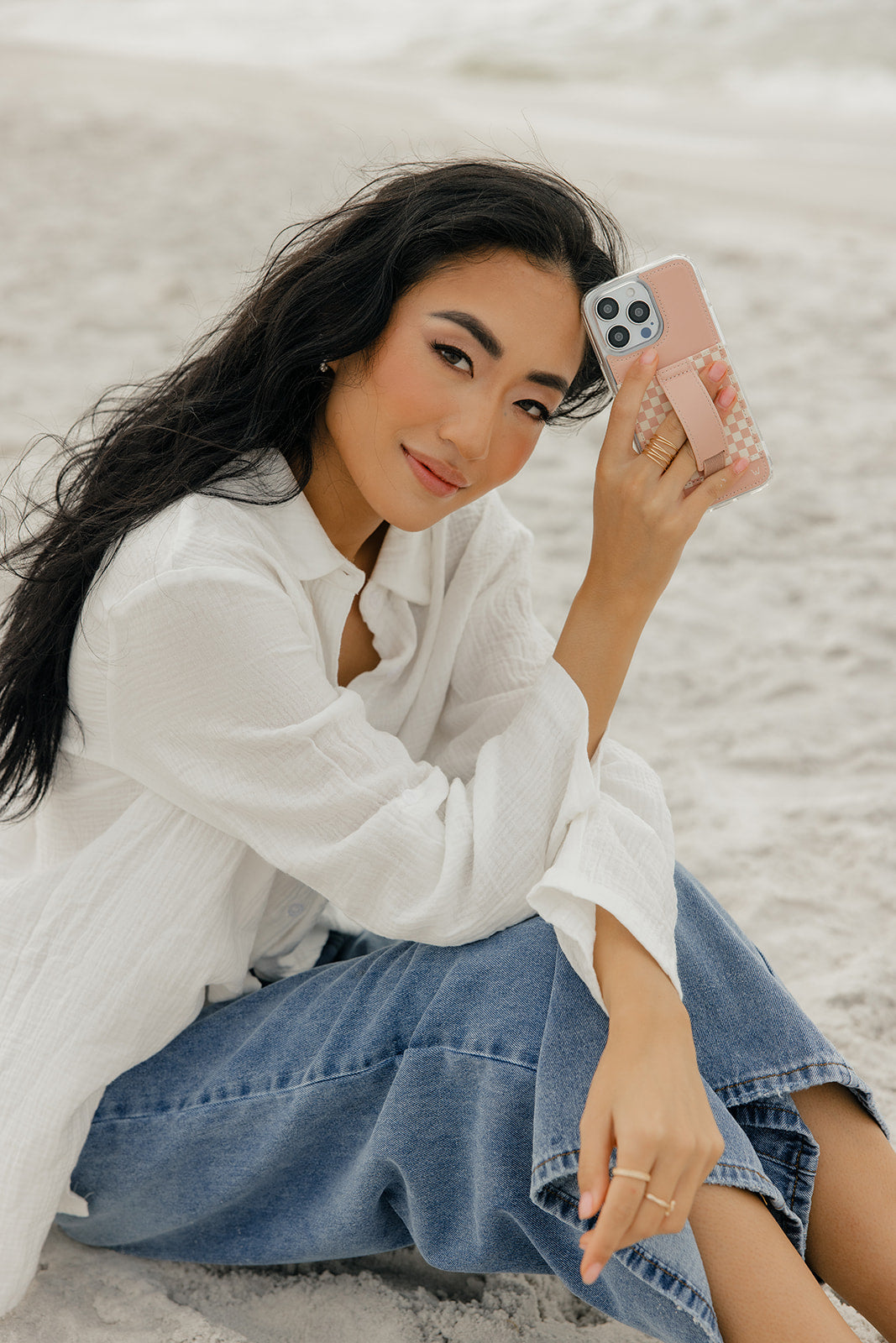 Blush Check Phone Case