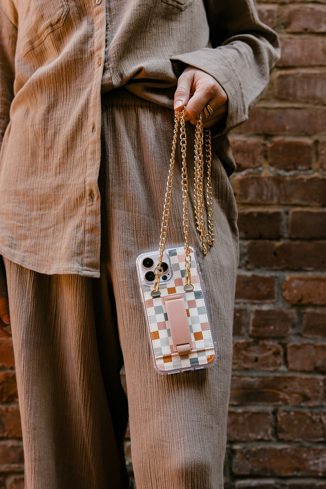 Coastal Check Purse Phone Case