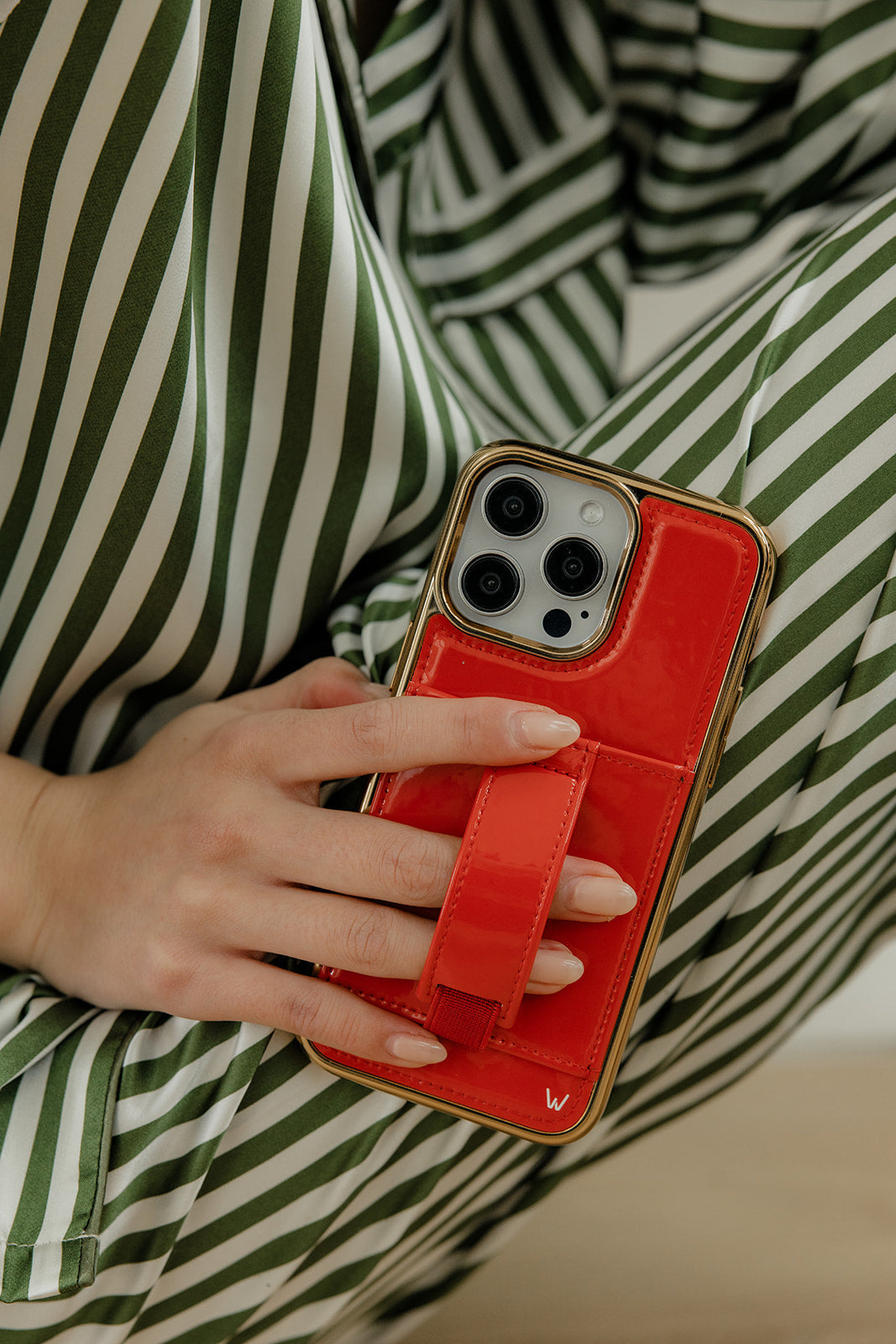 Red Radiance in Gold Phone Case