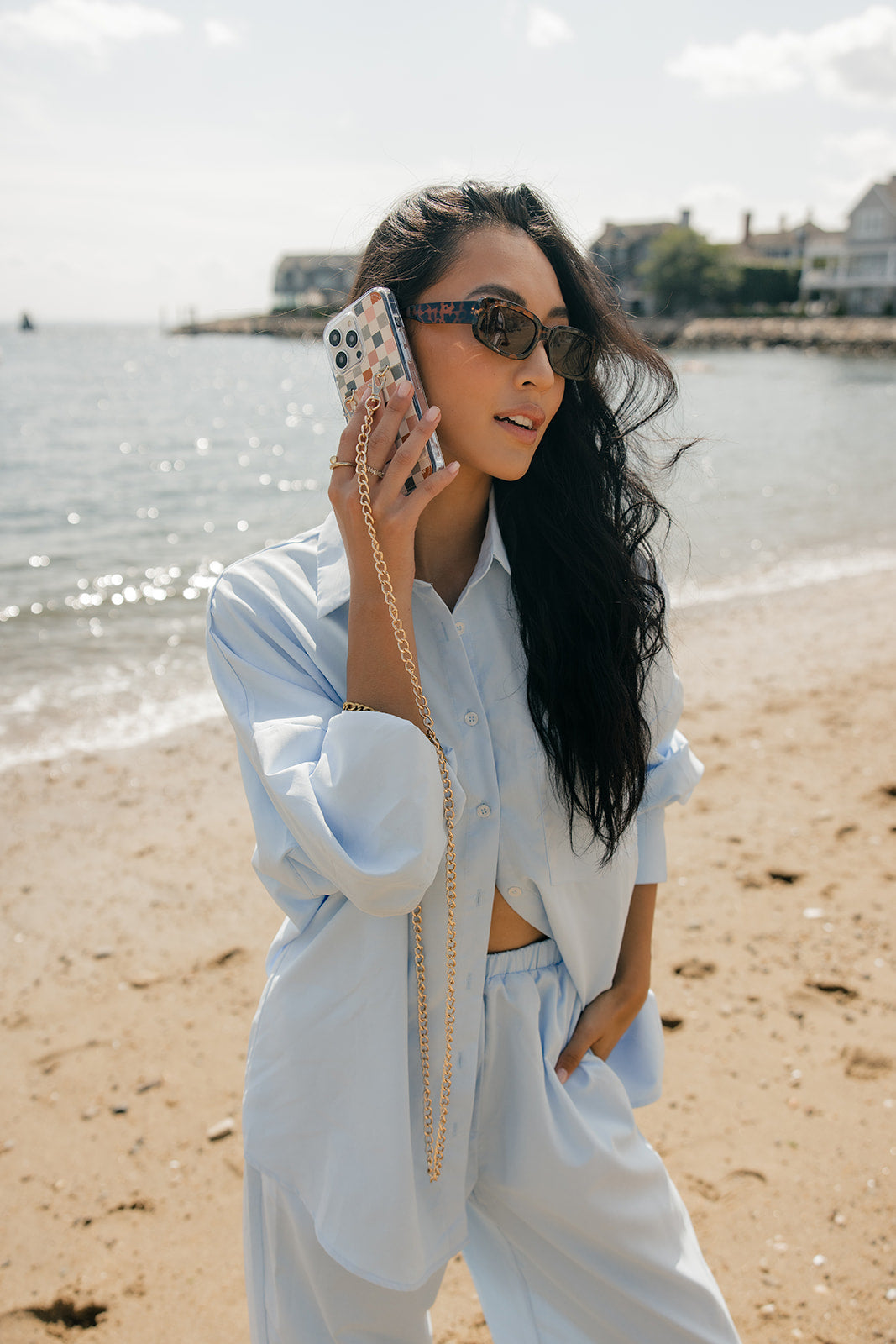 Coastal Check Purse Phone Case