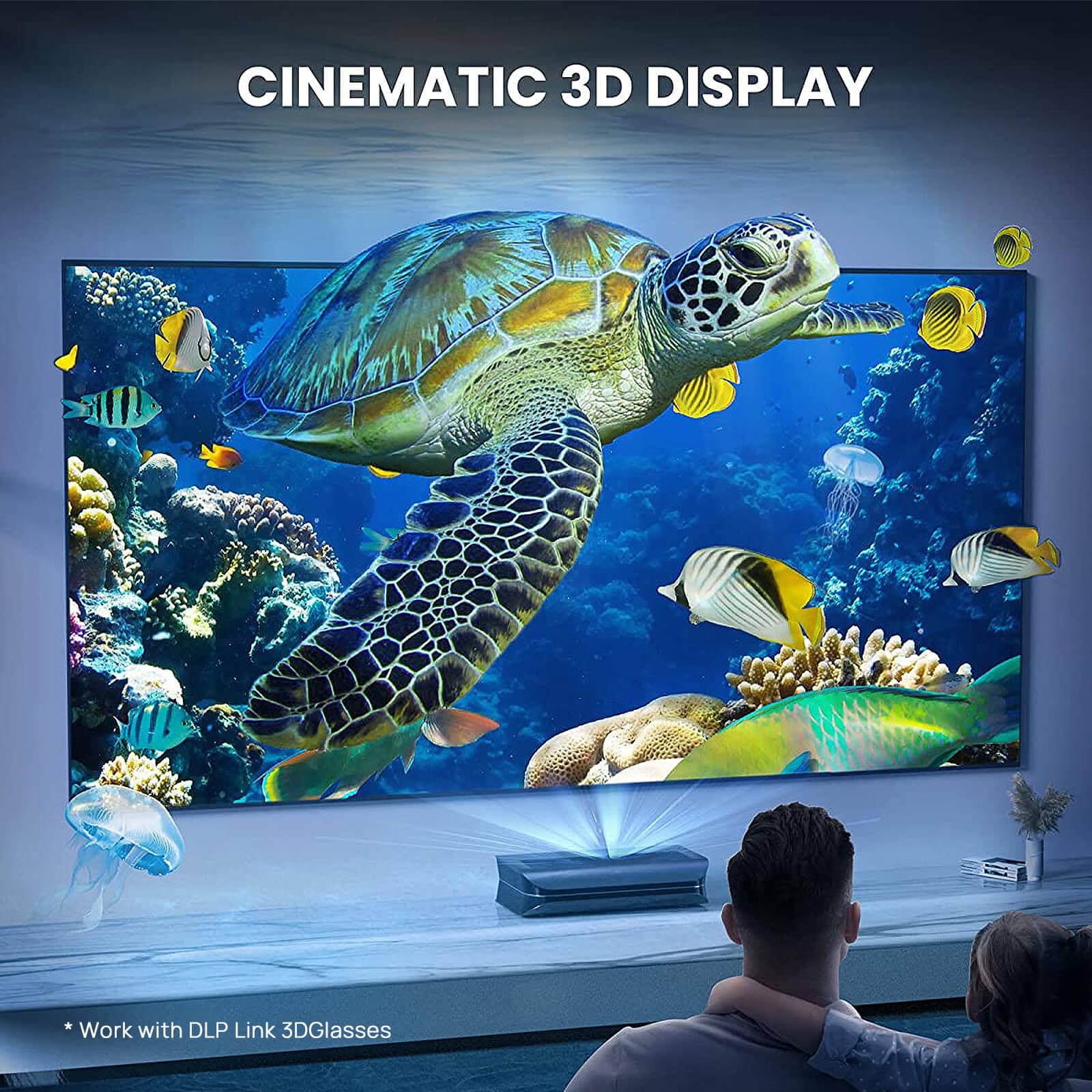 LTV-3500 Pro 100''-132'' Wall-Mount Cinematic ALR Screen Bundle