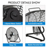 ACHAZEL 20" High Velocity Floor Fan, 3 Speed 5200 CFM Heavy Duty Metal Industrial Floor Fan with Wall-Mounting System, Ideal for Garage, Workshop, Greenhouse and Basement