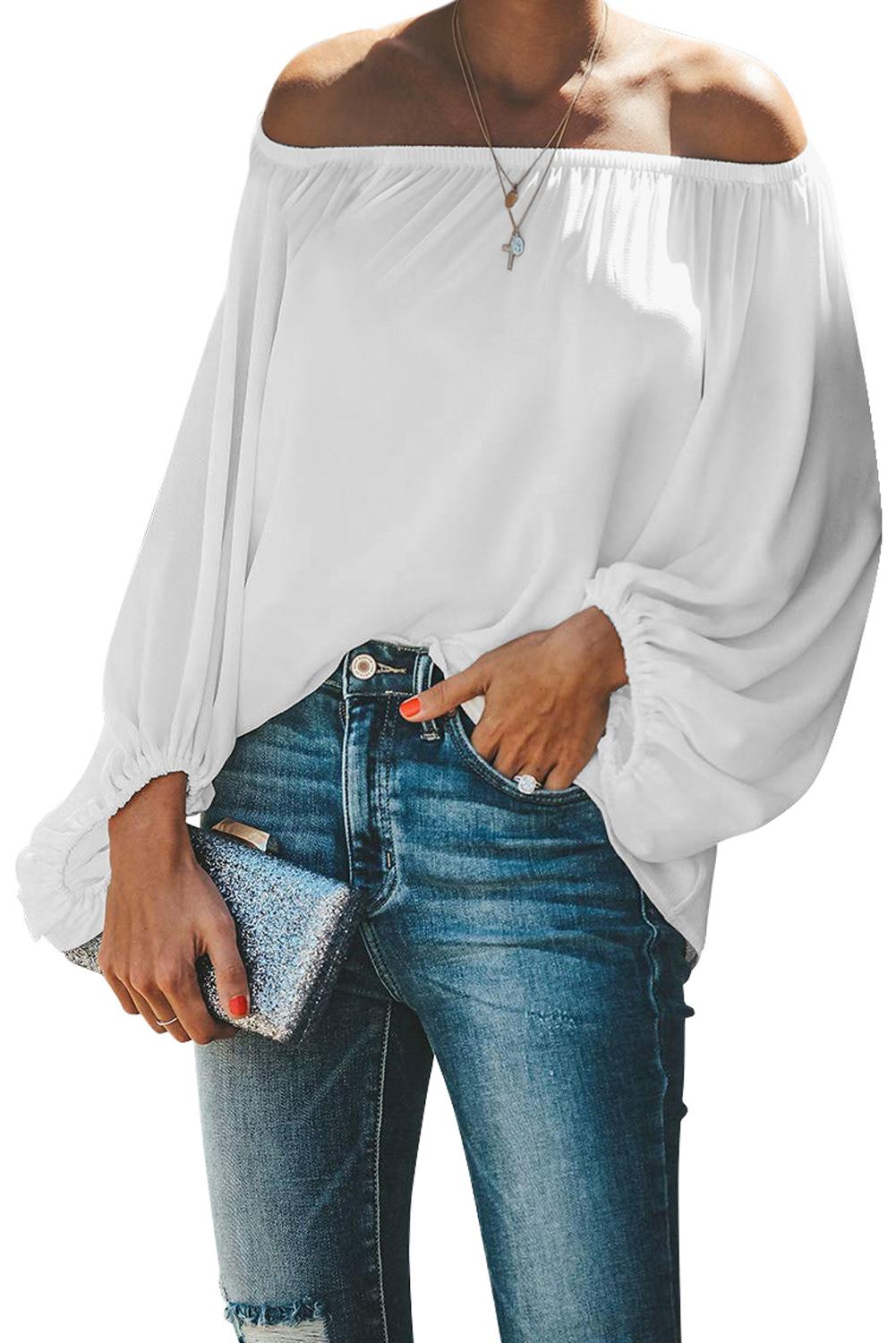 Chic White Off-Shoulder Top