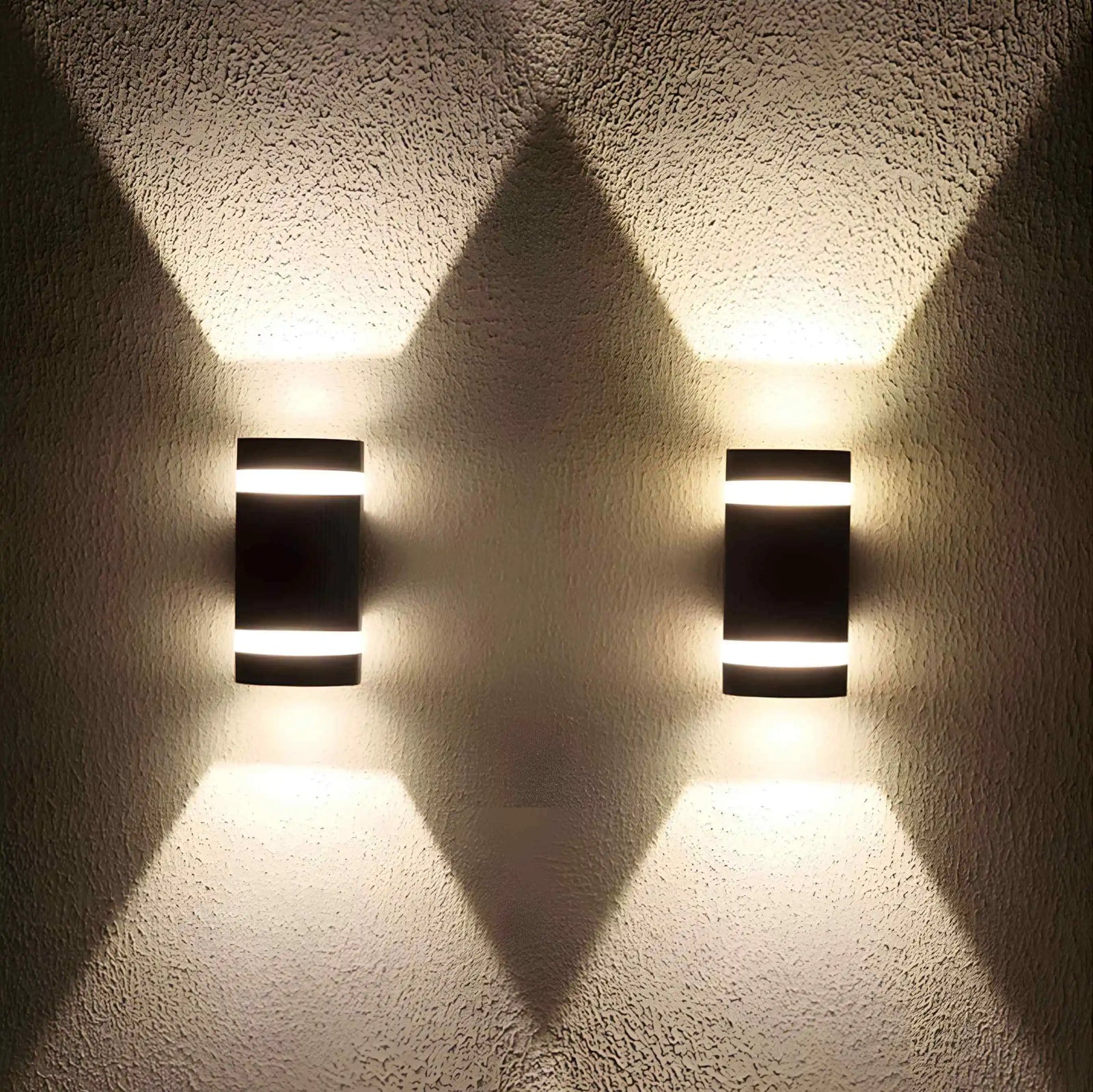 Aplique de pared LED de aluminio para exteriores, moderno, negro mate, resistente al agua, para porche