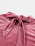 Velvet Blouse with Bow Tie Back