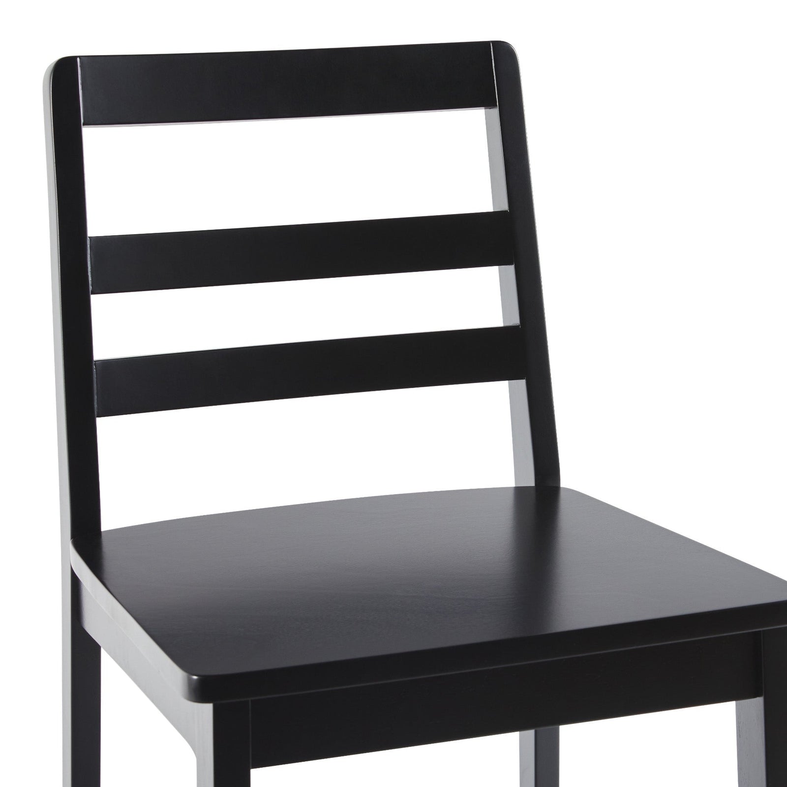 Taburete de bar con respaldo en escalera de madera maciza Erekson, juego de 2