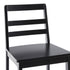 Taburete de bar con respaldo en escalera de madera maciza Erekson, juego de 2