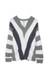 Long Sleeve V-Neck Top with Modern Design