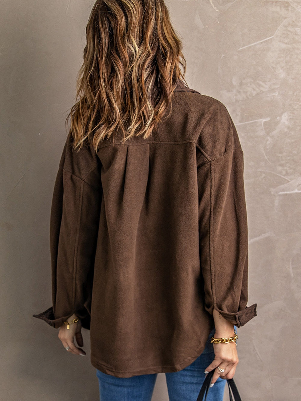 Warm Brown Fleece Shacket