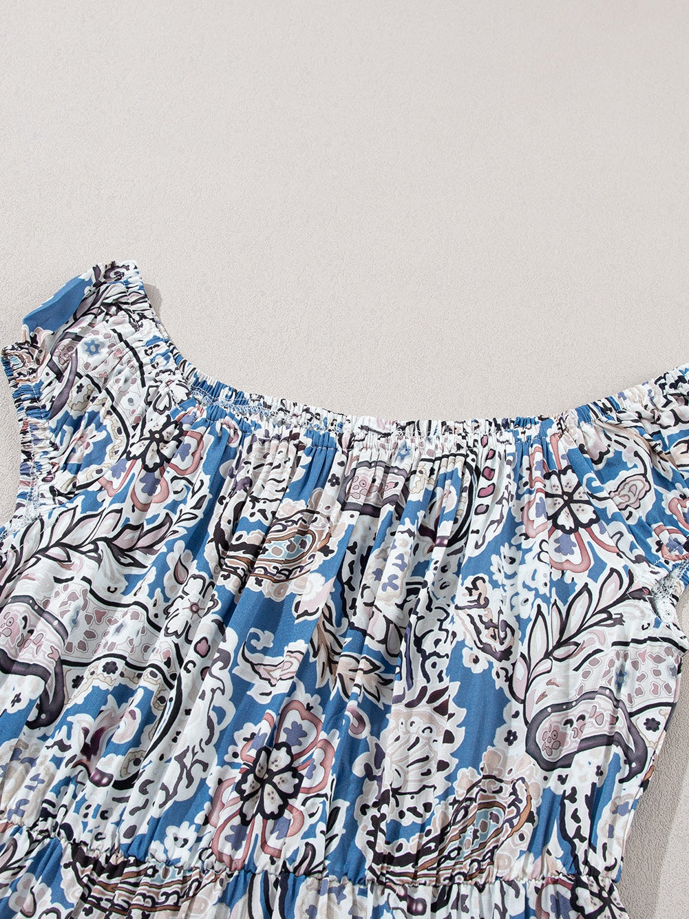 Relaxed Fit Off-Shoulder Floral Jumpsuit