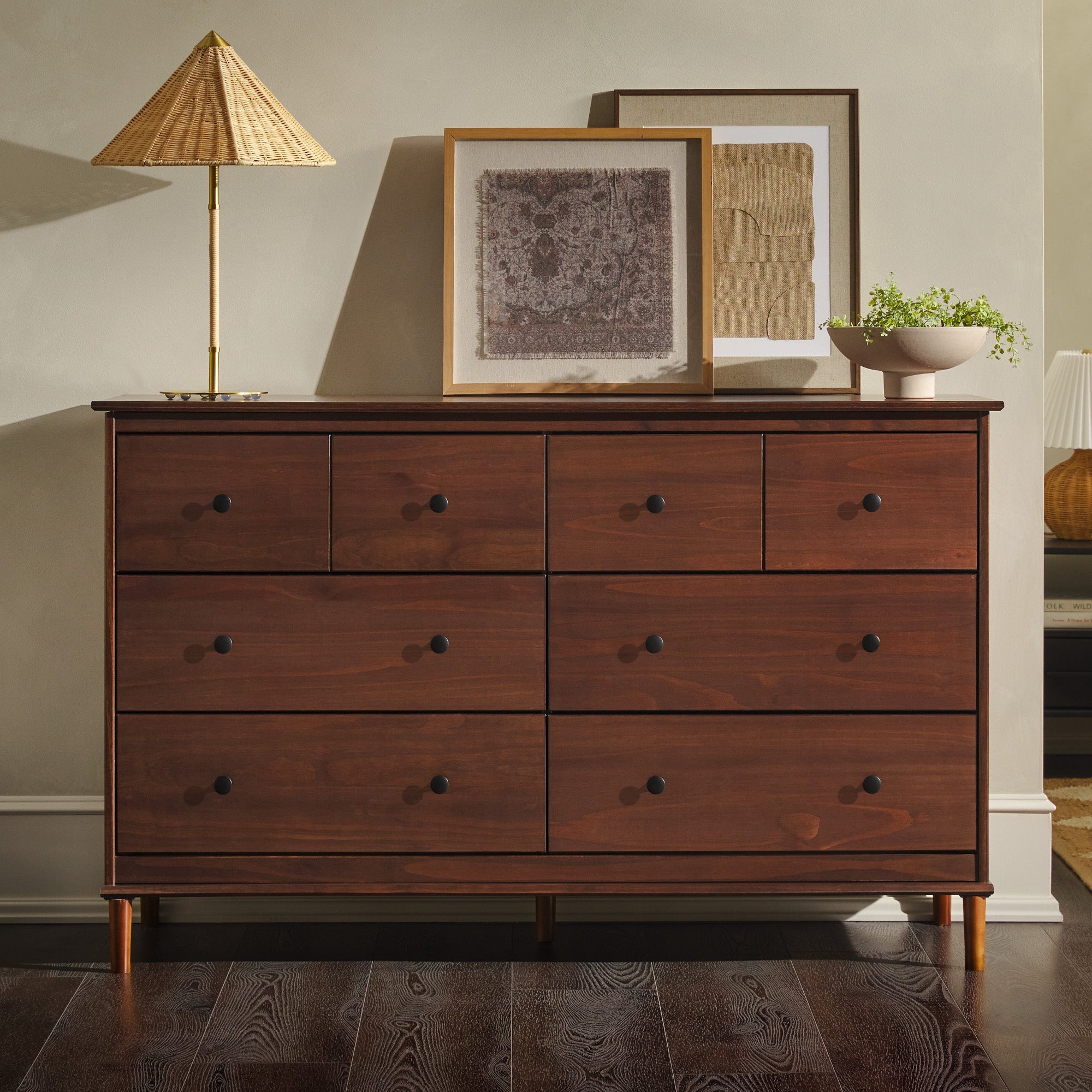 Cómoda de transición de madera maciza Spencer