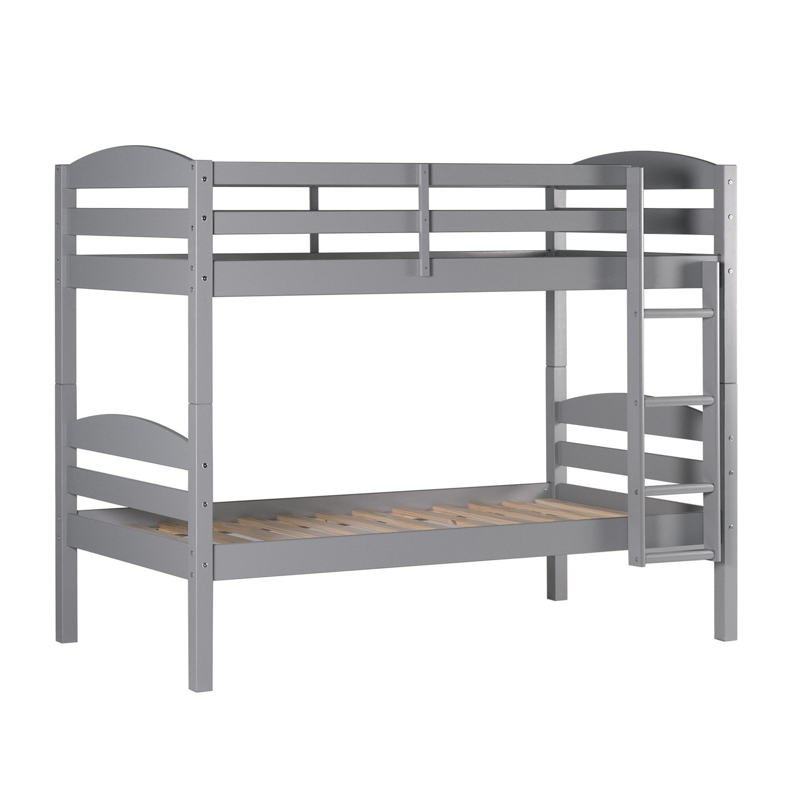 Cama litera de madera maciza Carolina de estilo transicional con dos camas individuales