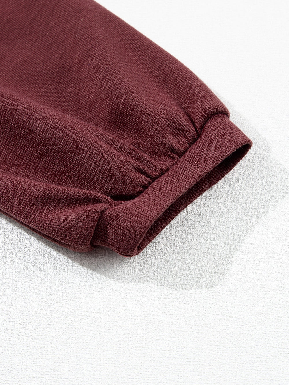 Wine-Colored Puff Sleeve Top