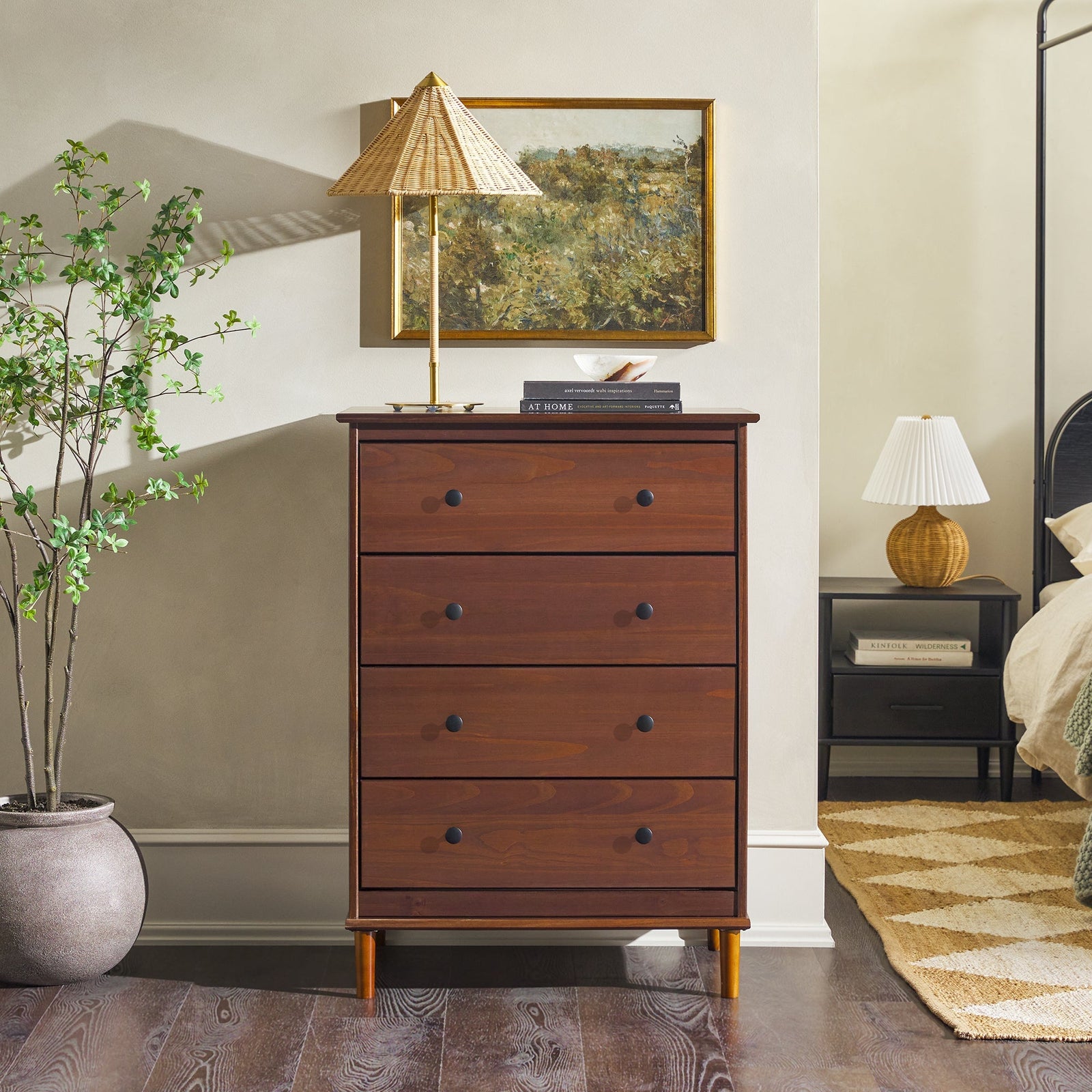 Cómoda de transición de madera maciza Spencer