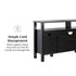 Aparador tipo buffet y mueble de TV de estilo transicional de 2 puertas y 58" Hattie