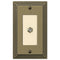 Steps Rustic Brass Cast - 1 Cable Jack Wallplate
