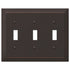 Steps Aged Bronze Cast - 3 Toggle Wallplate