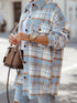 Women's Plaid Shirt Jacket