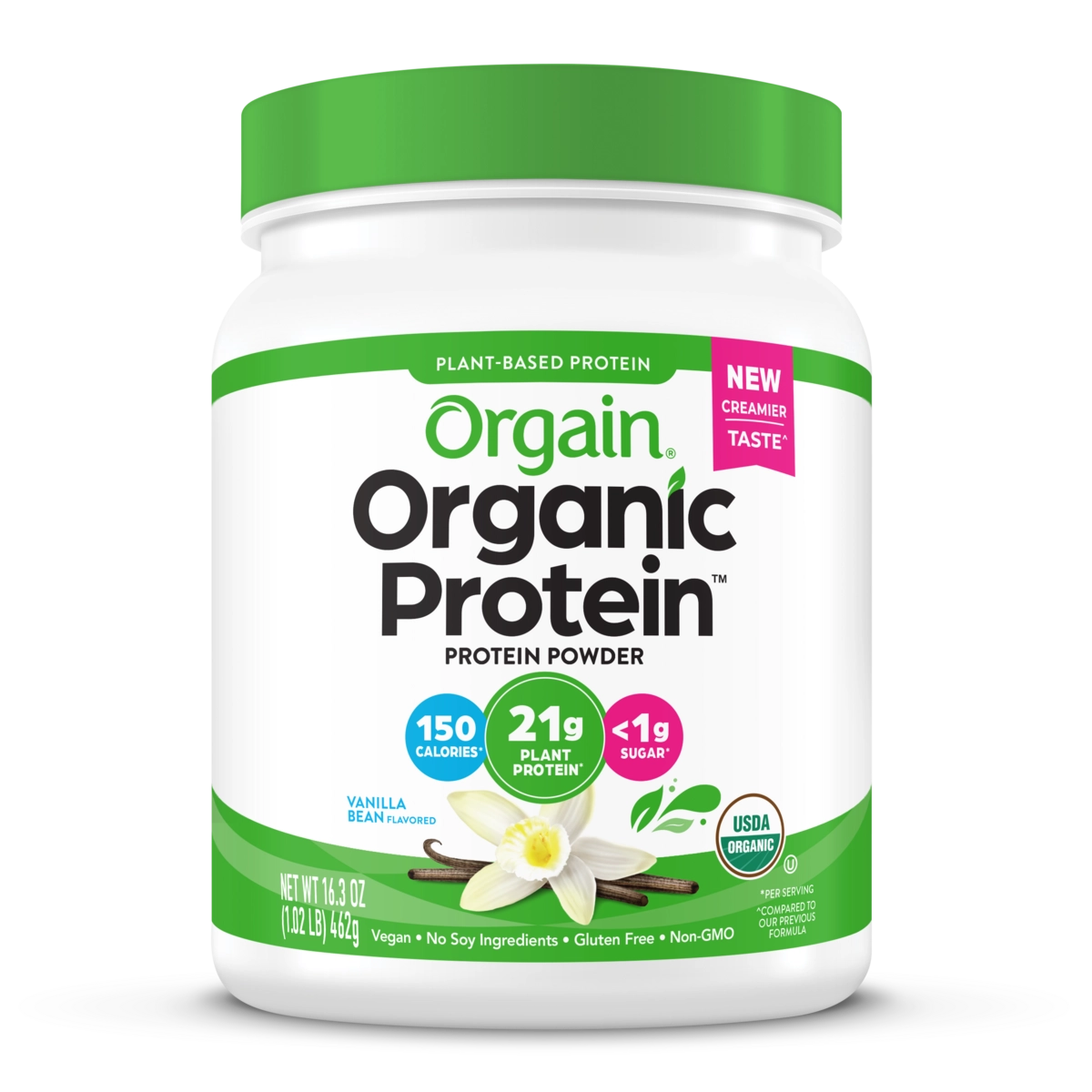 Proteína vegetal en polvo Orgain - Vainilla dulce (900 g) 