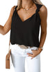 Satin Cami Top with V-Neckline