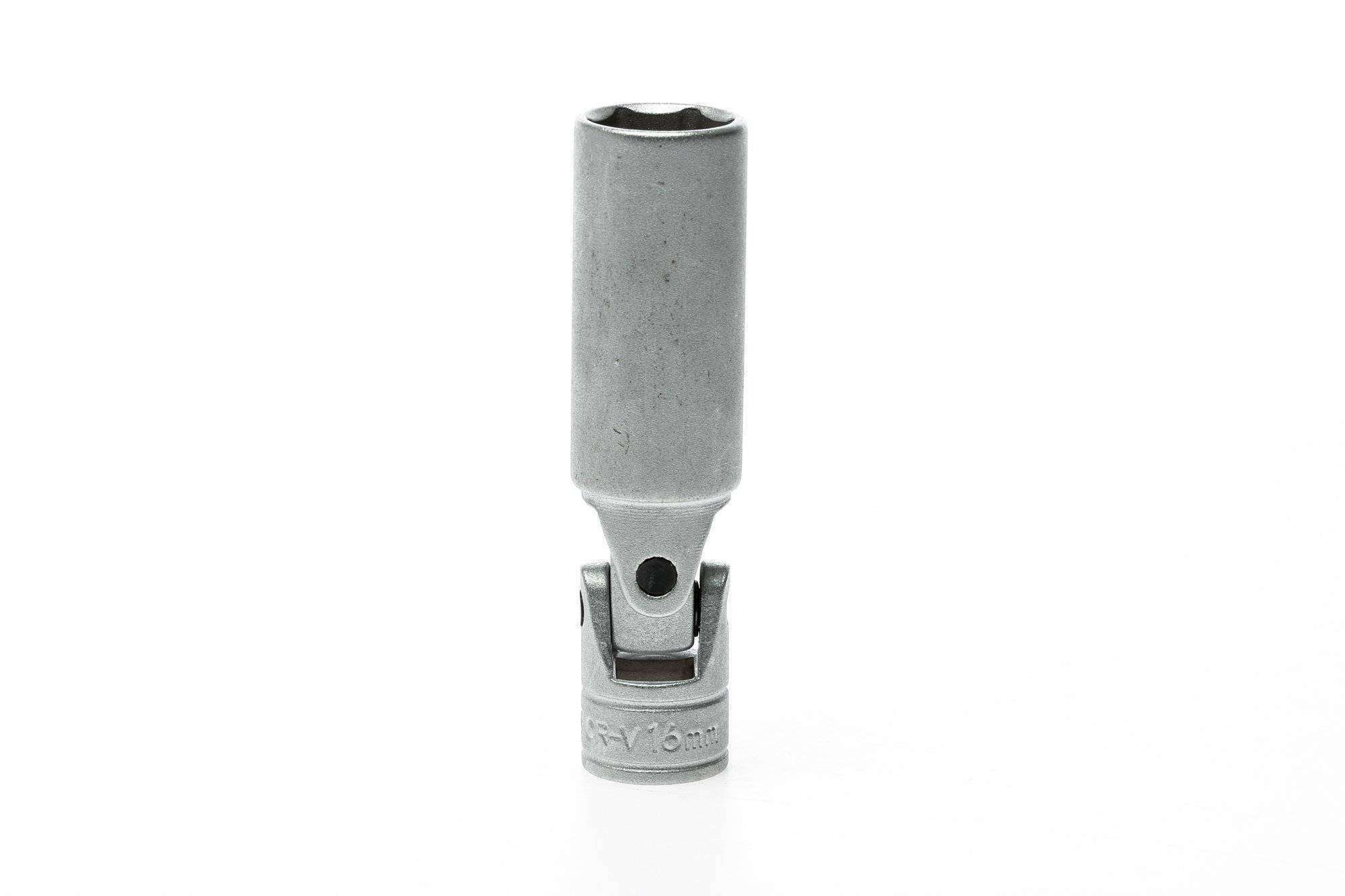 Teng Tools 16mm 3/8 Inch Drive 6 Point Flexible Spark Plug Socket - M380041-C