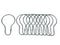 1 in. Shower Curtain Hooks (12 per Card)