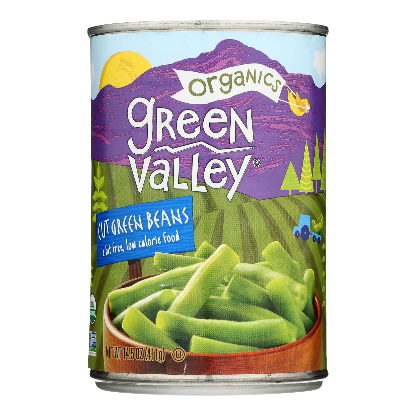 Judías verdes orgánicas Green Valley Organics, latas de 14.5 oz (paquete de 12)