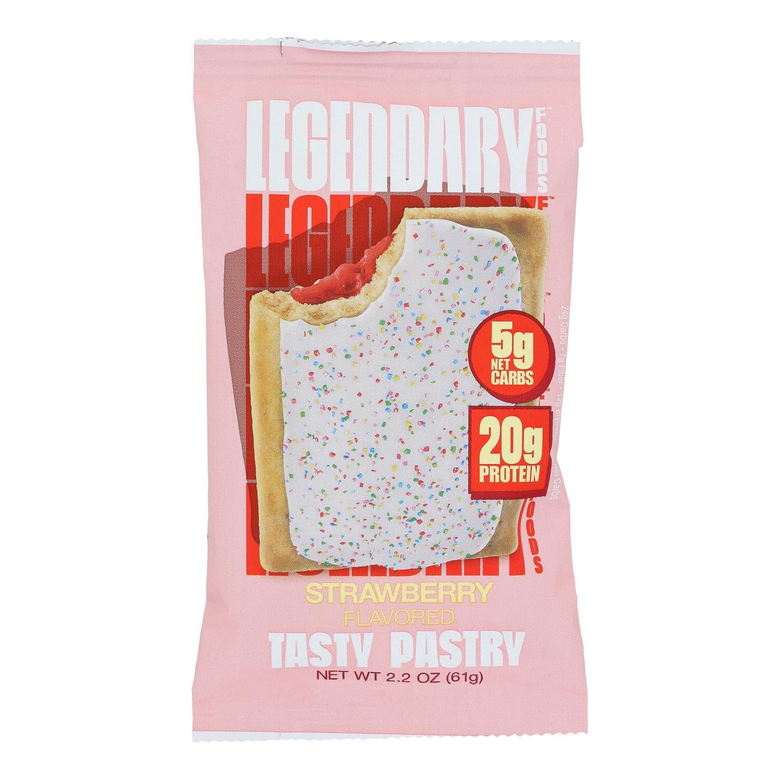 Legendary Foods - 2.2 Oz. Strawberry Turnover Pastries (Pack of 10)
