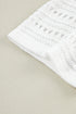White Pointelle Knit Bracelet Sleeve Open Cardigan