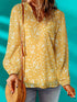 Yellow and White Floral Blouse