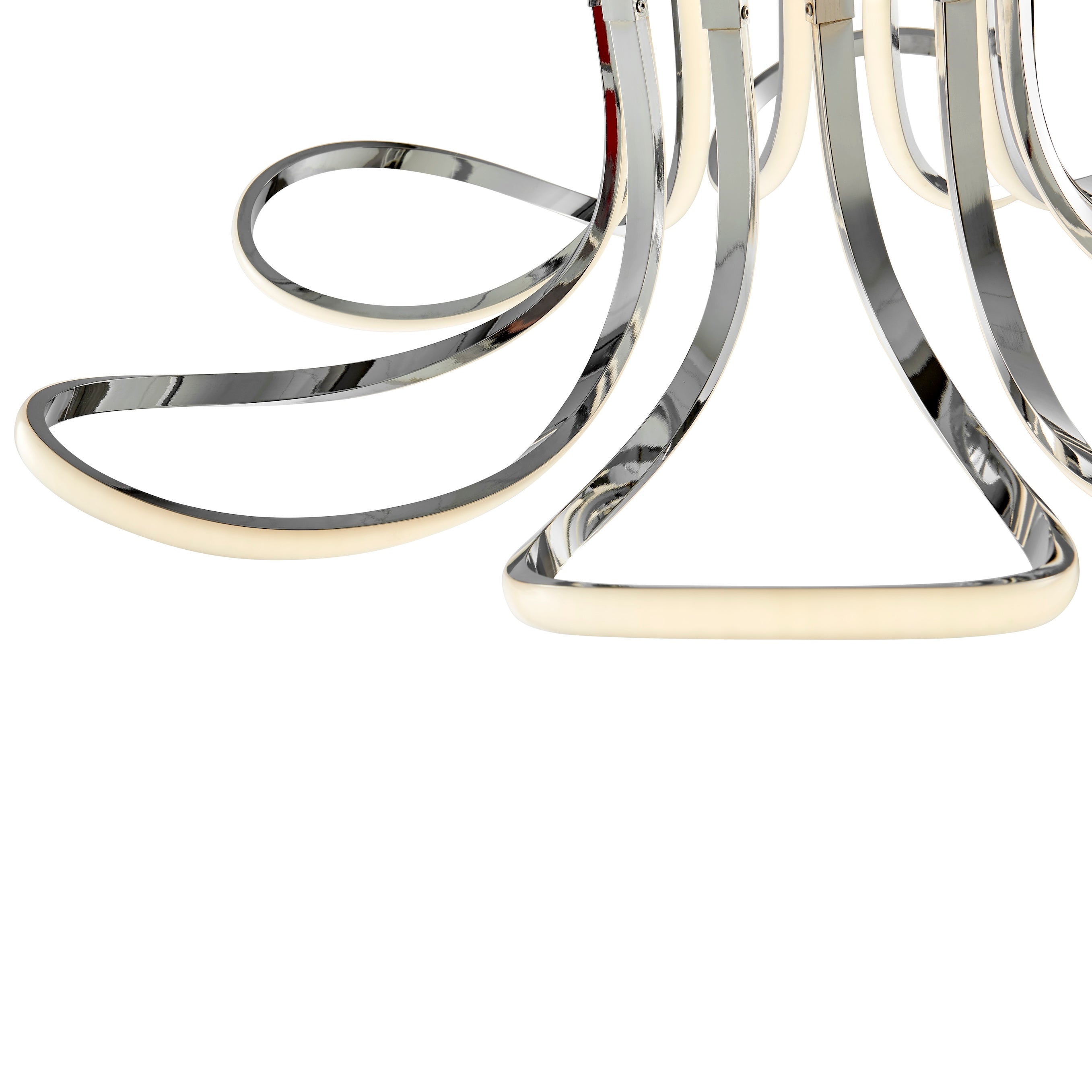 Lámpara LED empotrada regulable con forma de flor de 6 pétalos // Cromada