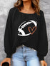 Team Spirit Waffle Knit Football Top