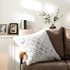 DaDa Bedding Dreamy Milky Way White & Purple Embossed Faux Fur Euro Throw Pillow Cover (M3395)
