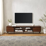 Colección de muebles de TV angulares de estilo moderno de mediados de siglo de Noah