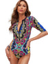 Half-Sleeve Swimsuit for Summer
