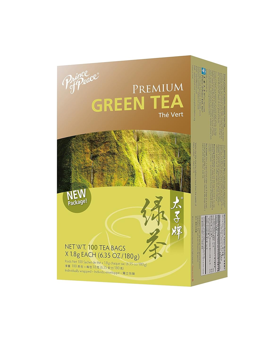 Té verde premium Prince of Peace, 100 unidades