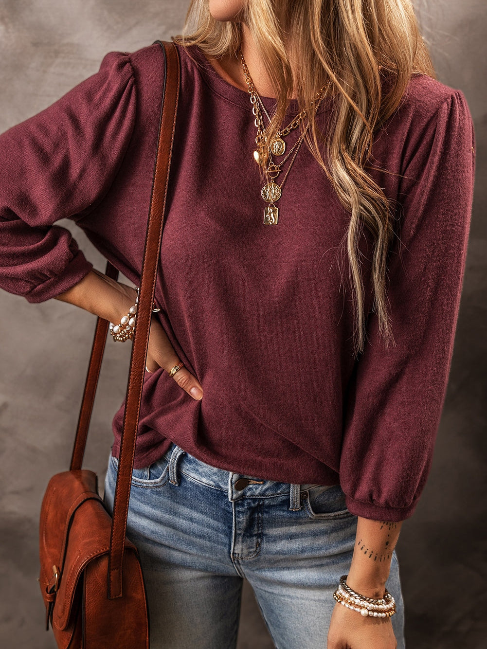 Elegant Maroon Top
