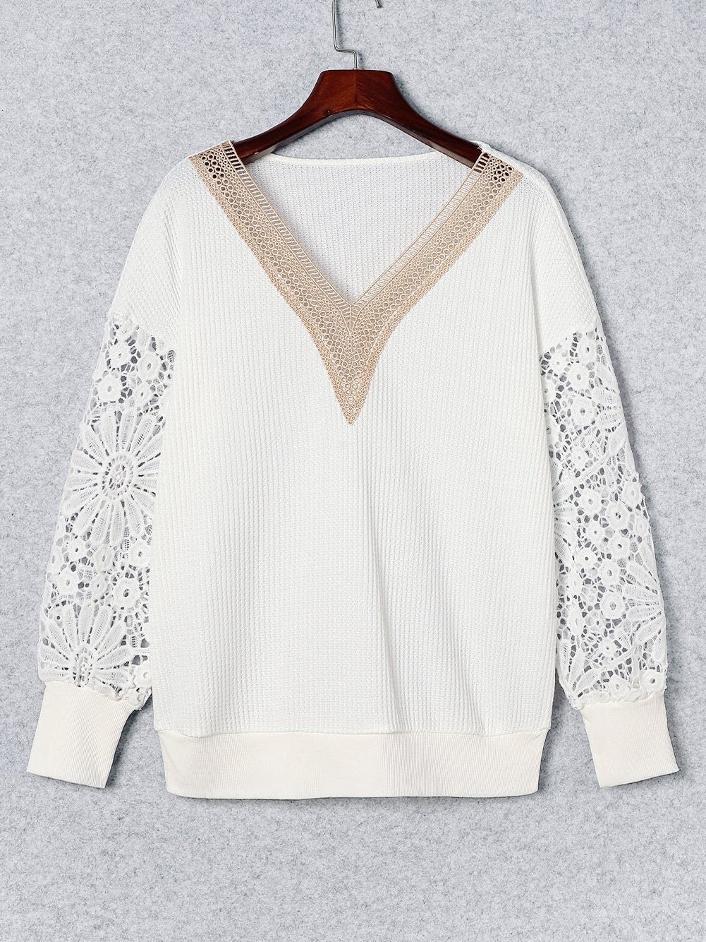 Long Sleeve V-Neck Tunic with Butterfly Design