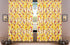DaDa Bedding Set of 2 Radiant Sunshine Yellow Floral Window Curtain Panels - Natural Semi Sheer Hummingbirds Farmhouse Red Flowers Straight Tailored Edge