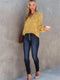 Yellow and White Floral Blouse