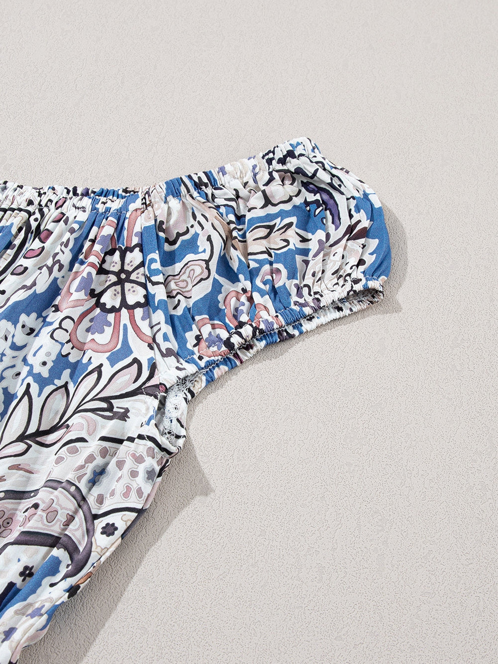 Relaxed Fit Off-Shoulder Floral Jumpsuit