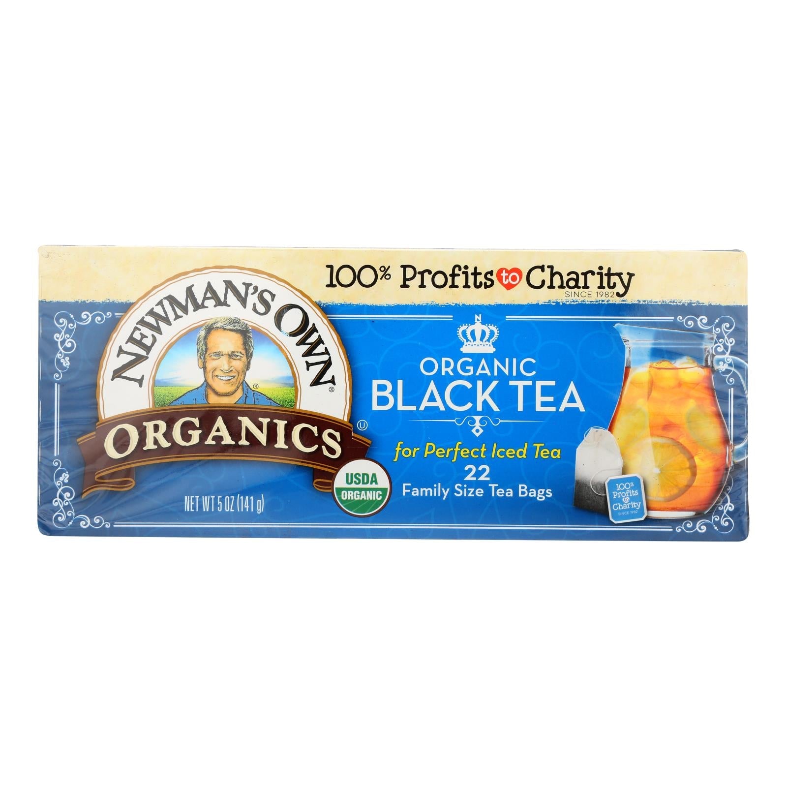 Té negro orgánico Newman's Own, paquete familiar de 22 unidades